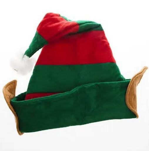 Оптовая продажа Рождественская фетровая шляпа с ушками эльфа платье колокольчиками