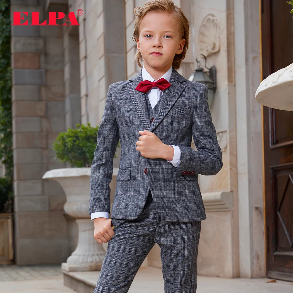 
ELPA slim fit new fancy designer 3 piece formal party wedding occasion wear kids suits for boys 