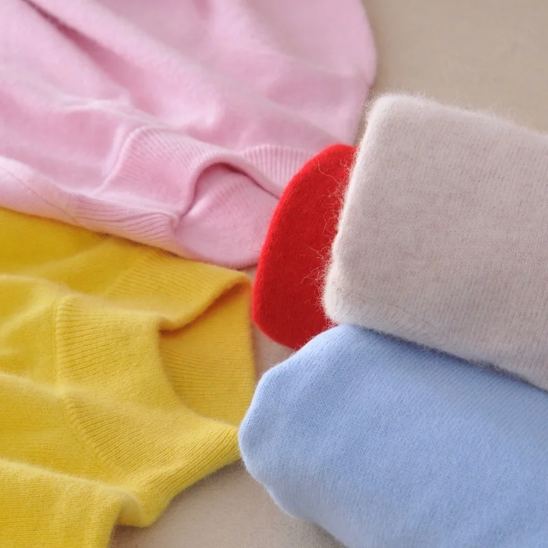 
New Wool Pure Cashmere Sweater Women Pullovers Long Sleeve Pull Femme Half Turtleneck Soft Tops Woman Sweaters Pullovers Sweater 