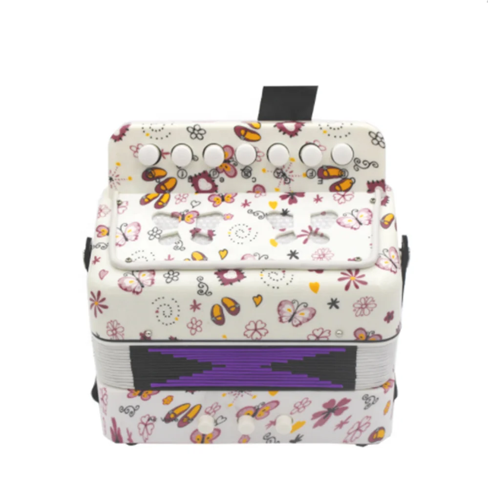 Новый стиль, 7 клавиш, 2 баса, цветные детские музыкальные инструменты, игрушки, аккордеон, оптовая продажа