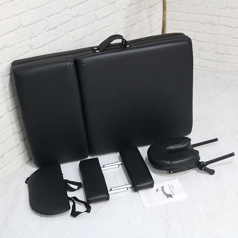 Portable Massage Table SPA Therapy Beauty Couch Bed Portable Folding Light Weight Beauty Bed Shampoo Chair Beauty Bed PVC 12