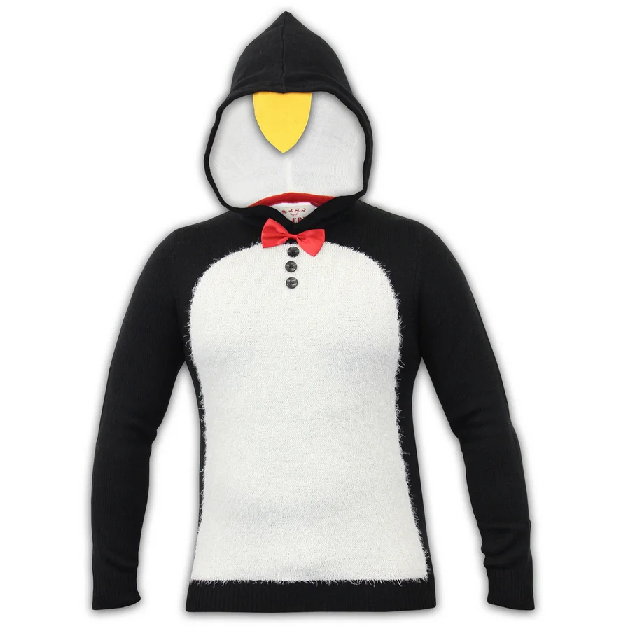 Wholesale Christmas Jumpers Xmas Novelty Santa Hood Borg, Mens Ladies Christmas Sweater Knitting Patterns