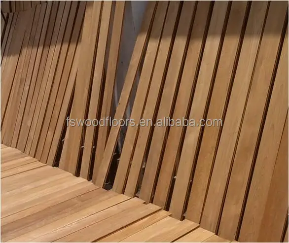 Водонепроницаемый необработанный бирманский Тиковый деревянный настил