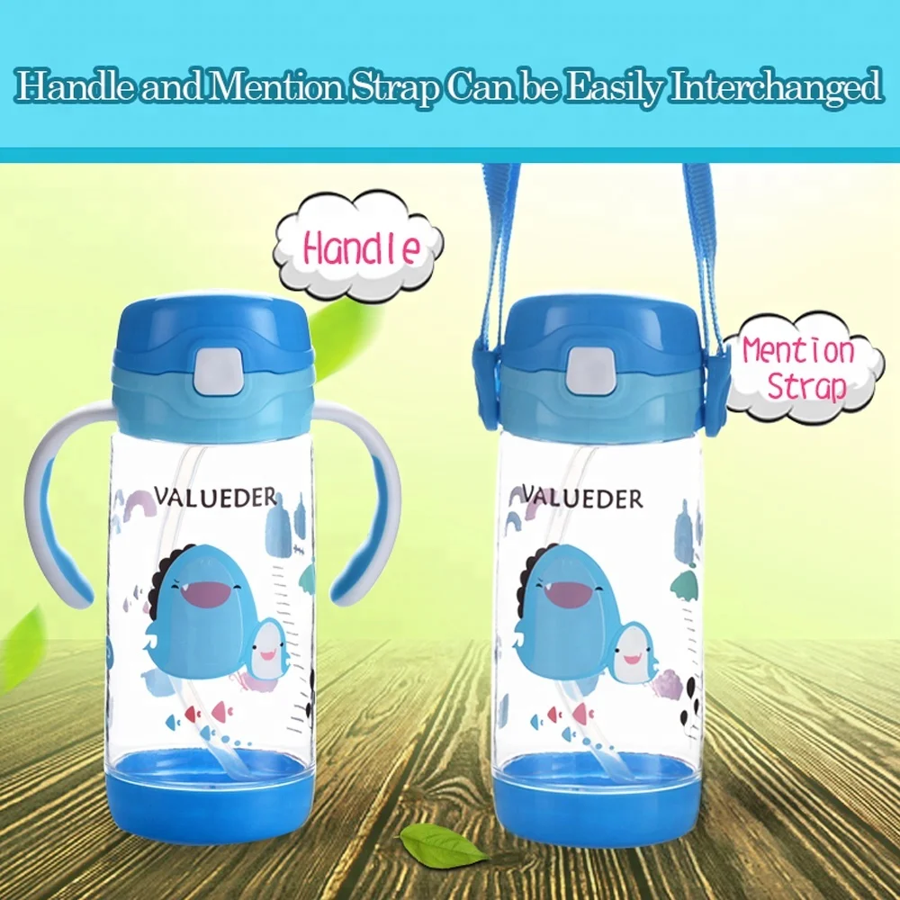 New design cute standard plastic baby children water bottle