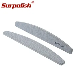 2019 New Arrival Design 100/100 Zebra Grey Half Moon Emery Board Nail File Sandpaper Files Supply 25PCS/PACK