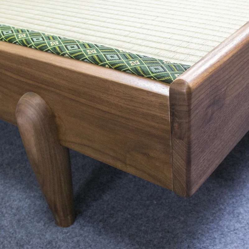 European style North America Black walnut wooden bed