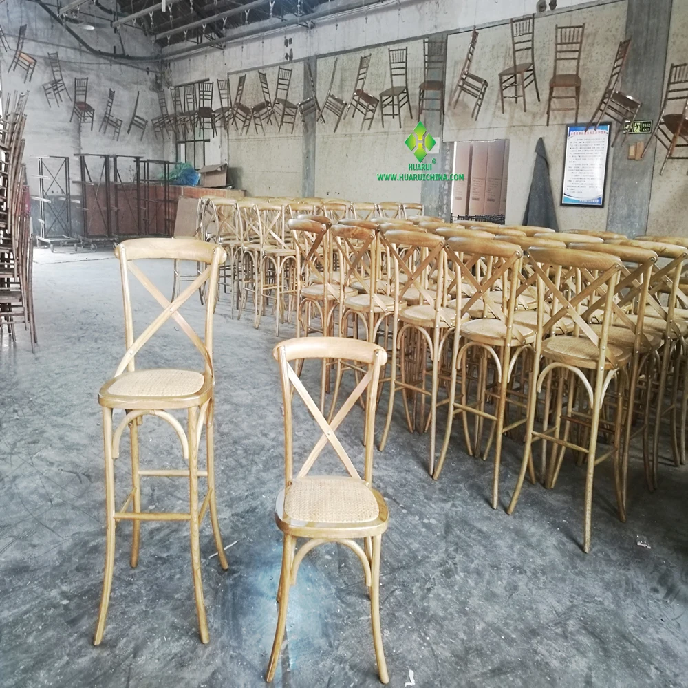 Bar cross back chair bar stool