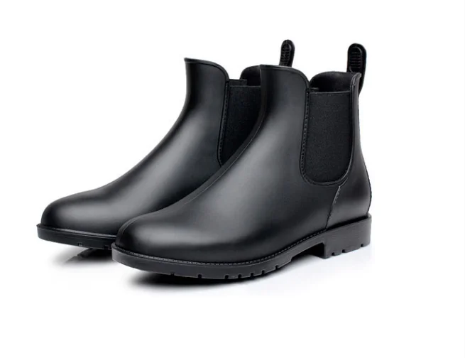 
Hotsale Unique Design Fashion Cheap Ankle Low Cut Men Pvc Rain Boot 