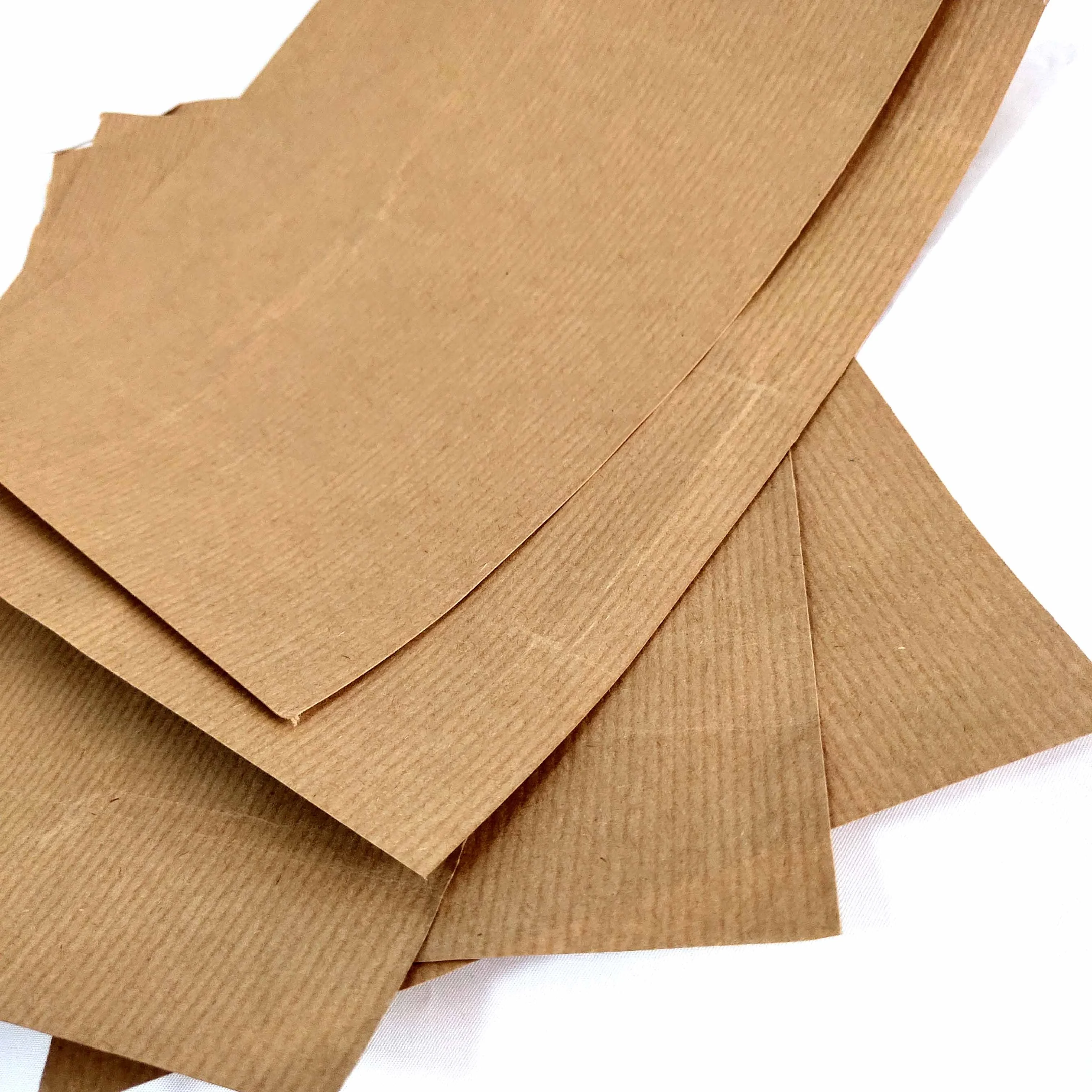 Custom Size Wholesale Factory Stripe Ribbed Brown Kraft Wrapping Paper