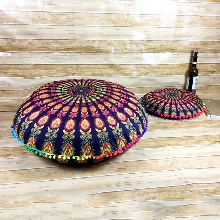  Лидер продаж милая детская юбка-комнату цифровой печати мягкий силиконовый чехол с рисунком из мультфильма наволочки в богемном стиле этнические мандела круглый пол подушки сиденья