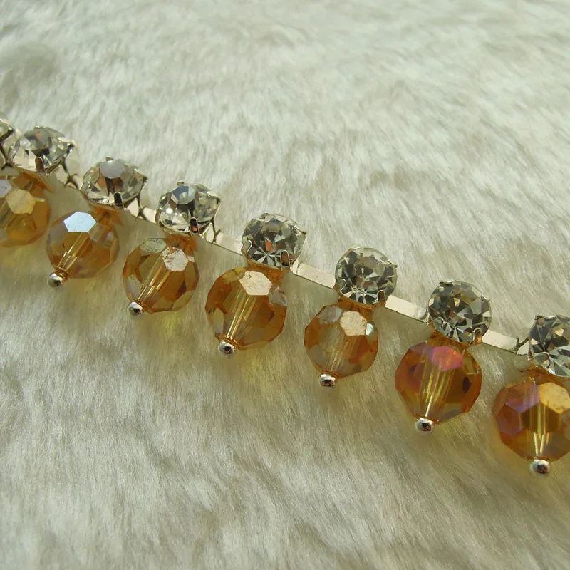 newest design preciosa Various sizes 6mm rhinestone cup chain