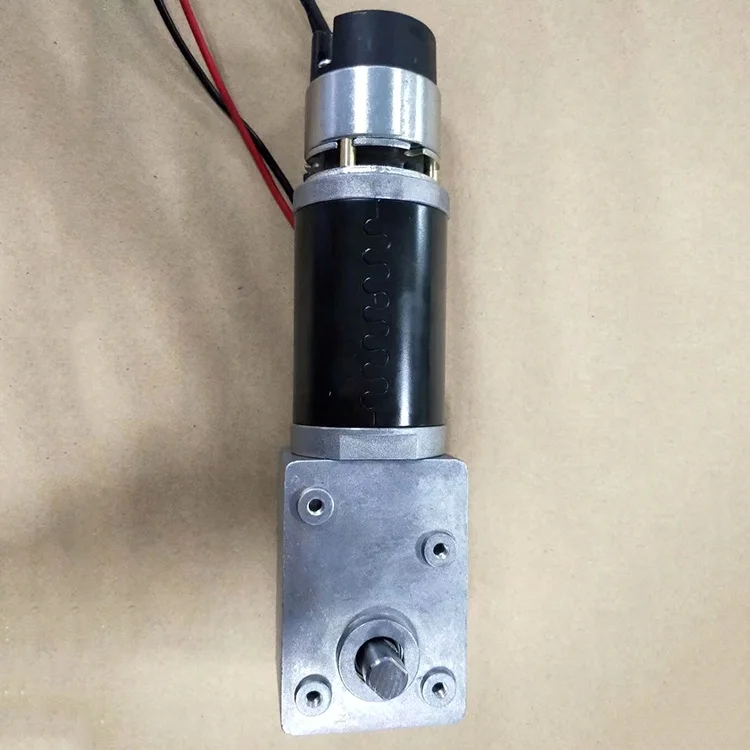 Big torque low rpm stainless steel 24v dc worm gear motor