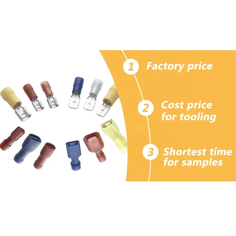 terminales para cable,QWT 4 gauge 6mm 8mm copper tinned Insulated female cable ring fork y terminal lugs crimps connector