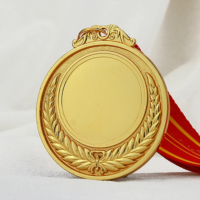 
custom-made medallion promotional casting plating blank gold medallion 