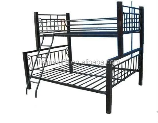 Супер мебель для спальни простой дизайн кованые трехместные sleeper металлическая кровать двухъярусная