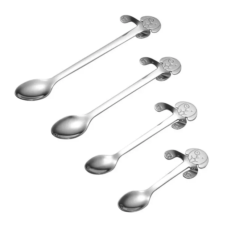 Cute Colorful dog Spoon Paint Coffee Mixing Spoon Tasting Spoon stainless steel 18/8