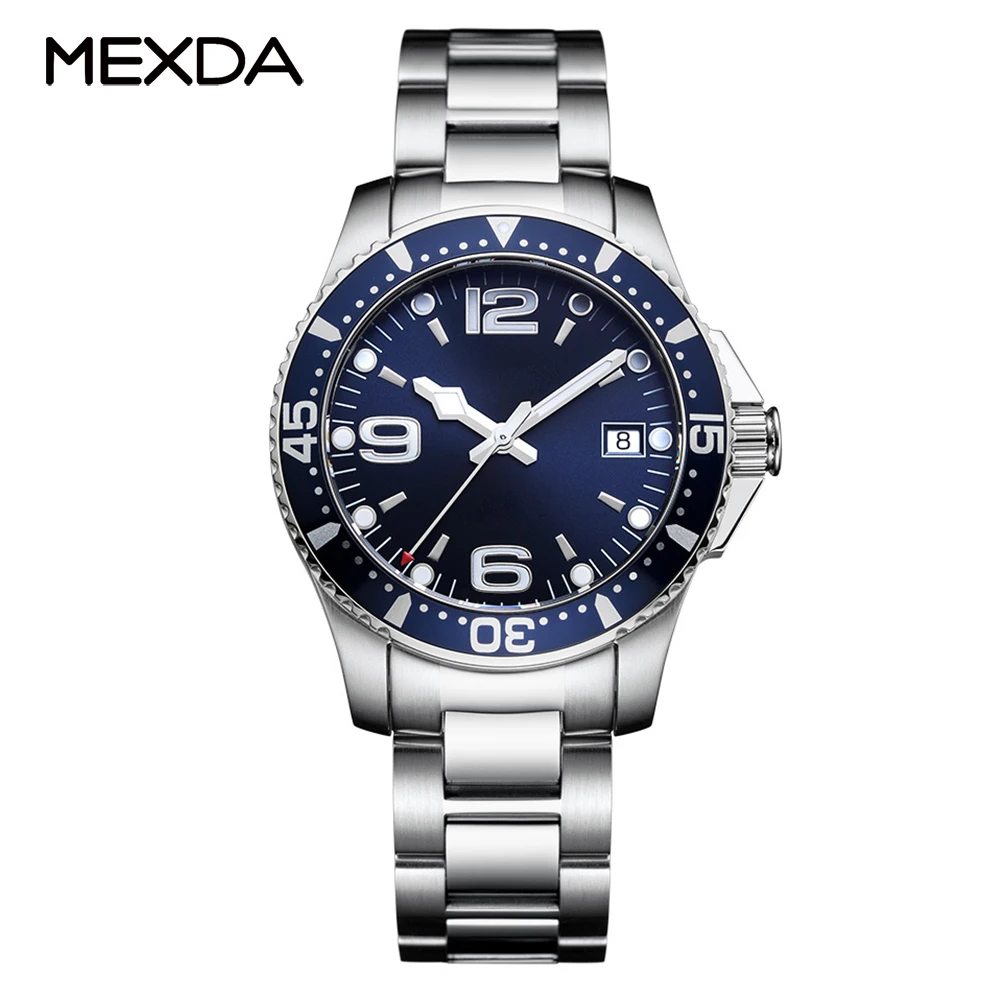 mexda brand High quality 316L stainless steel type sunray dial japan quartz movement  luxury custom Automatic diving watches