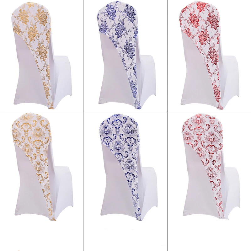 
wholesale spandex stretch polyester chair covers head hoods and sashes for wedding 