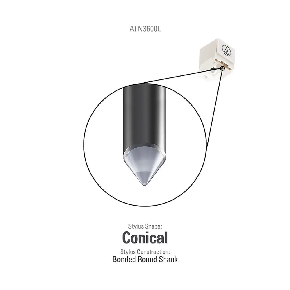 
Audio Technical ATN3600L Replacement Stylus Cartridge for AT-LP60 Turntable 
