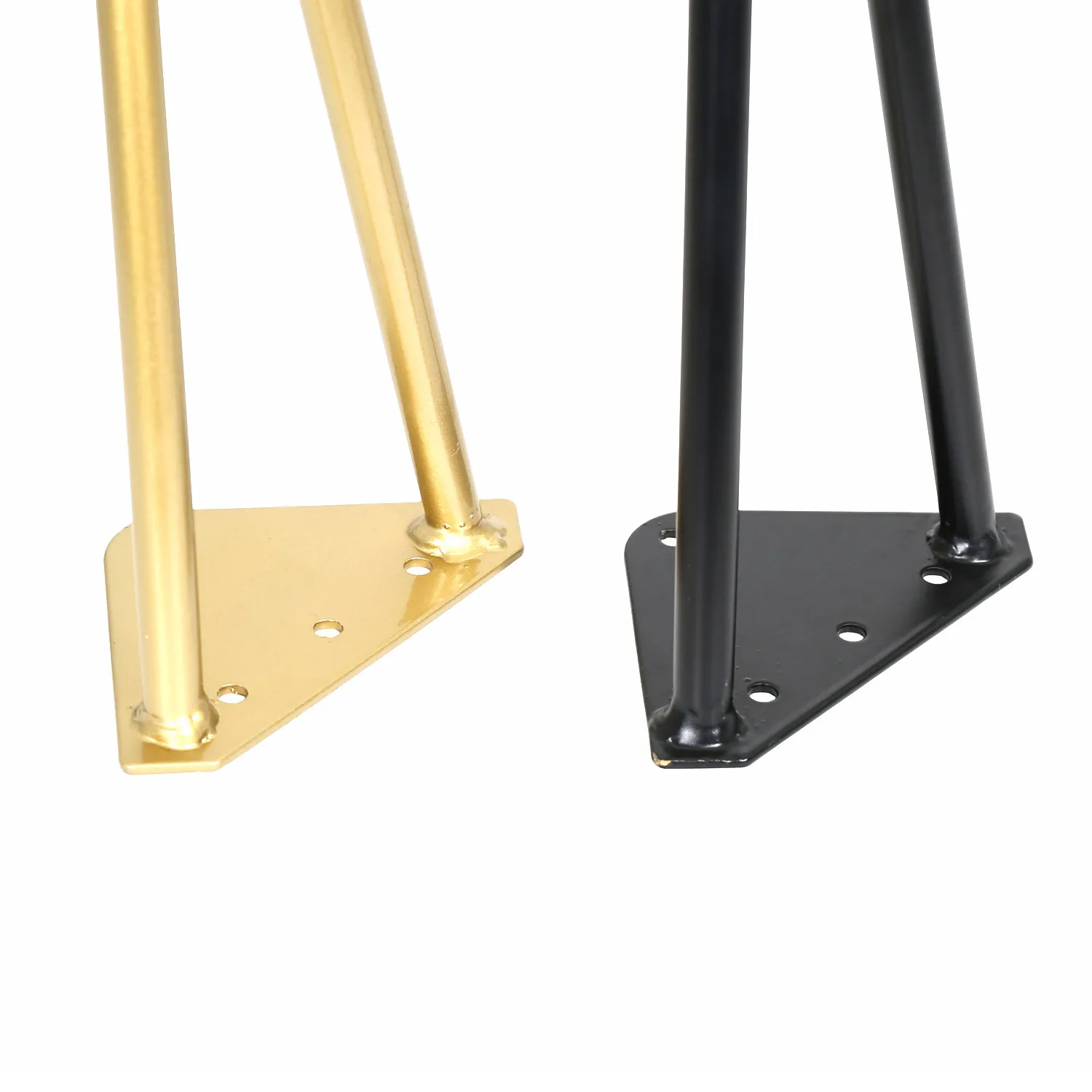 Hot sell in Europe Manufactory price cheap hairpin Legs Solid Steel Hairpin Black/Gold color Table legs