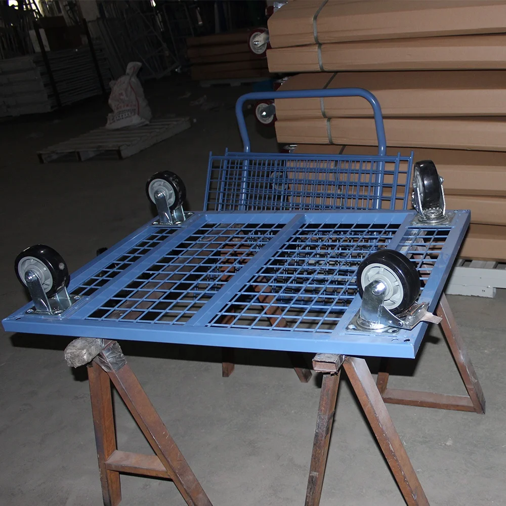 warehouse cage trolley/box trolley with mesh side/picking trolley