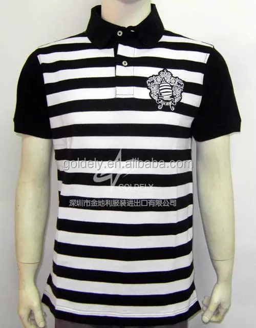 Лима Перу хлопковое поло, рекламная полосатая рубашка поло, мужская полосатая футболка с воротником поло