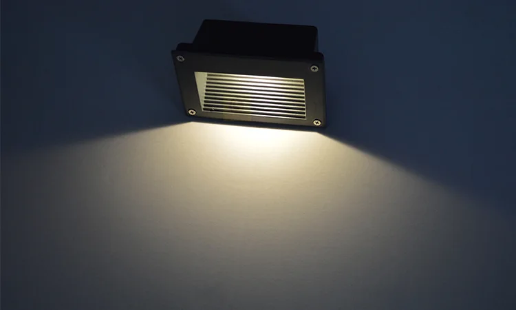 black/gray/white porch garden foyer lighting 3w led step light outdoor ip65