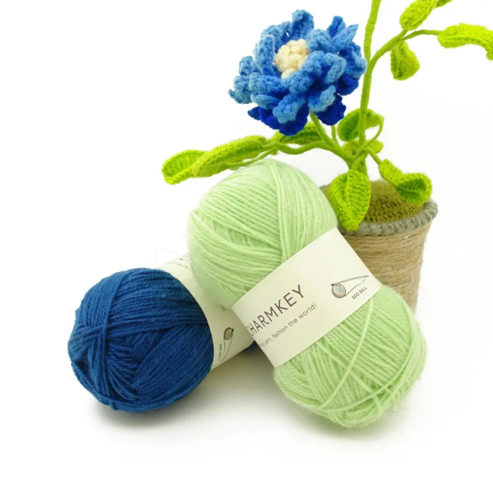 Top quality 100% polyester cheap  knitting yarn hand for crochet on Stock