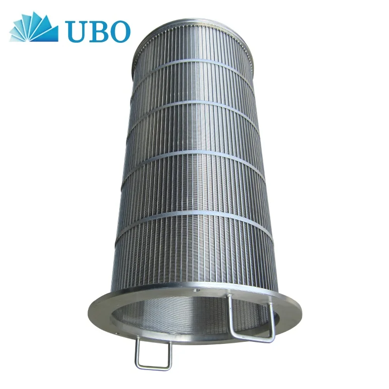 Customized SS Wedge Wire filter Screen Tube/ Basket element Fish Drum Screen for Water and Effluent Treatment Filter