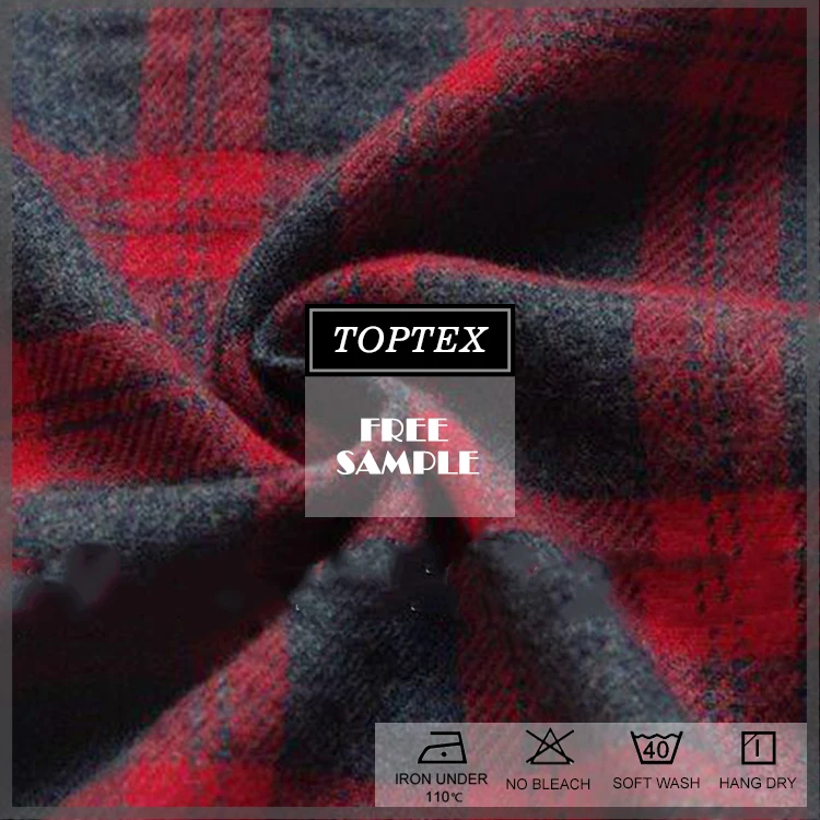 
100 % cotton plaid flannel fabric for shirts 