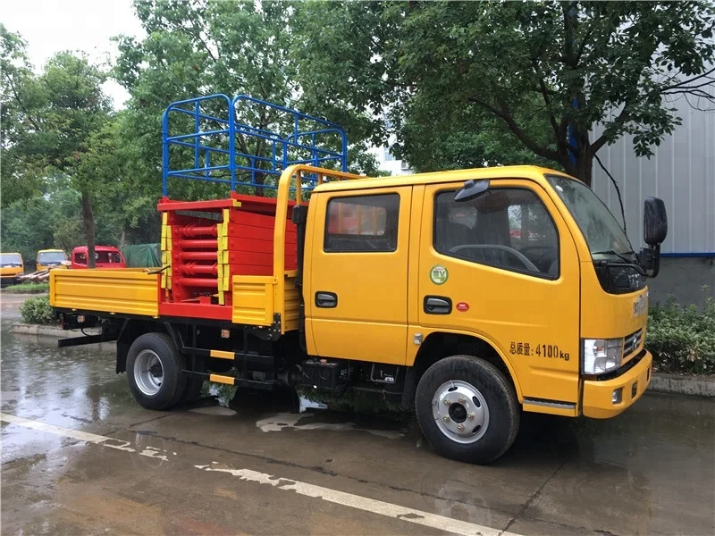 Hot selling DFAC 19m Scissor forklift platform truck with aerial work platform