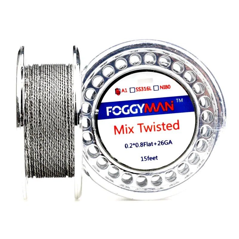 
Electronic cigarette a1 resistance wire 15feet per roll alien clapton flat mix twist vape heating wire 