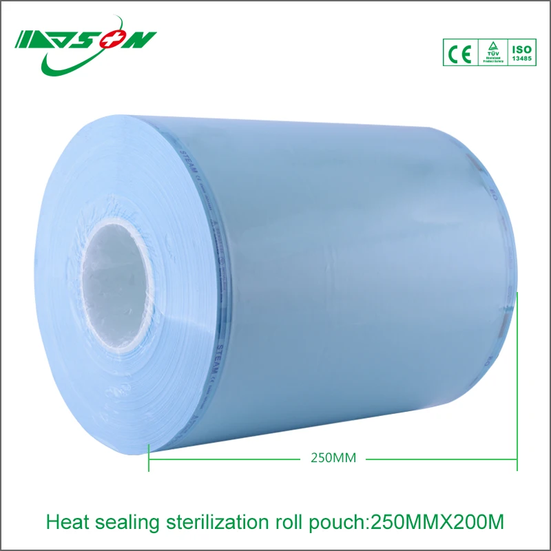 
Medical catheters disposable sterilization flat reel plastic paper packaging pouch 