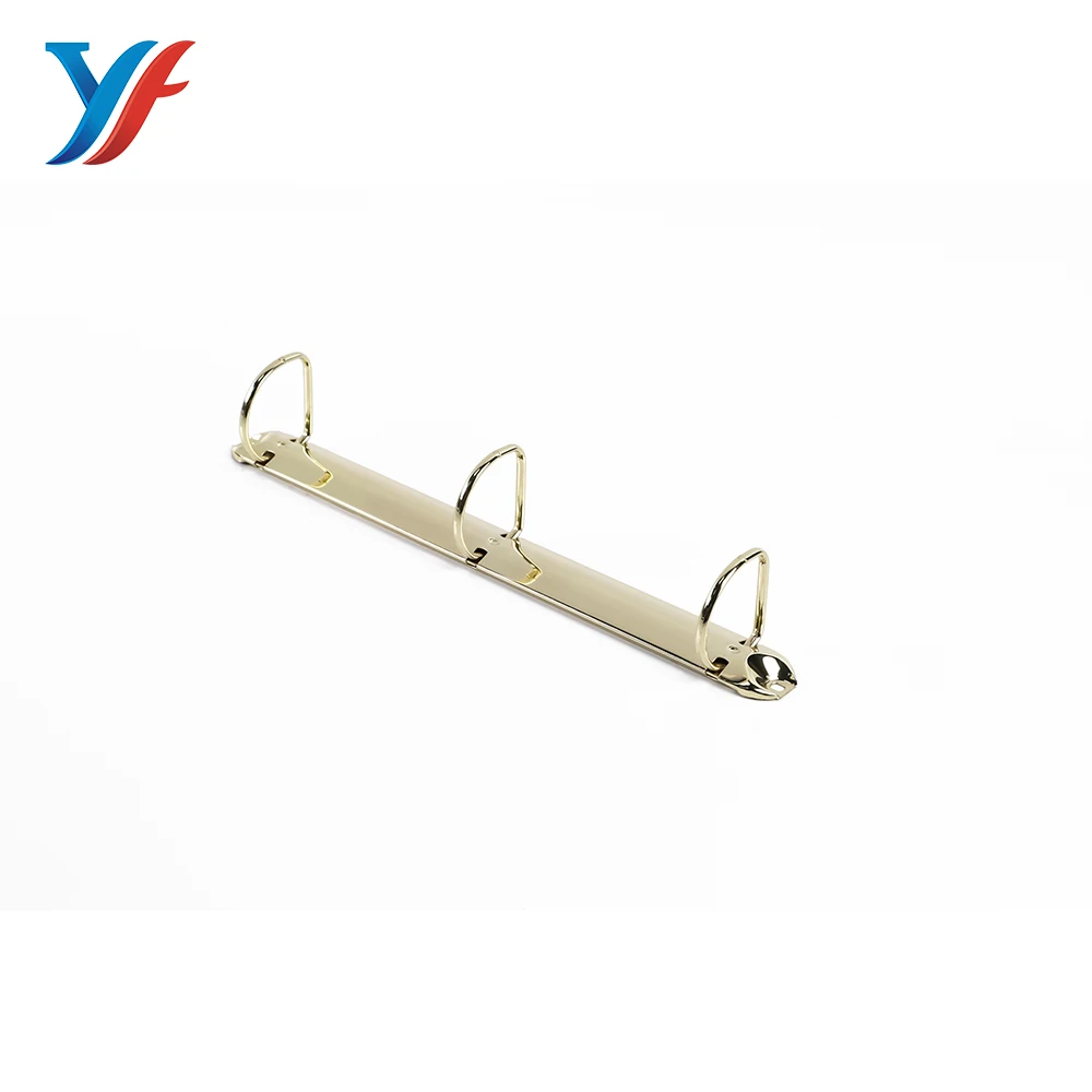 Pull open custom gloden a4 size hardware metal 3 d ring binder mechanism gold