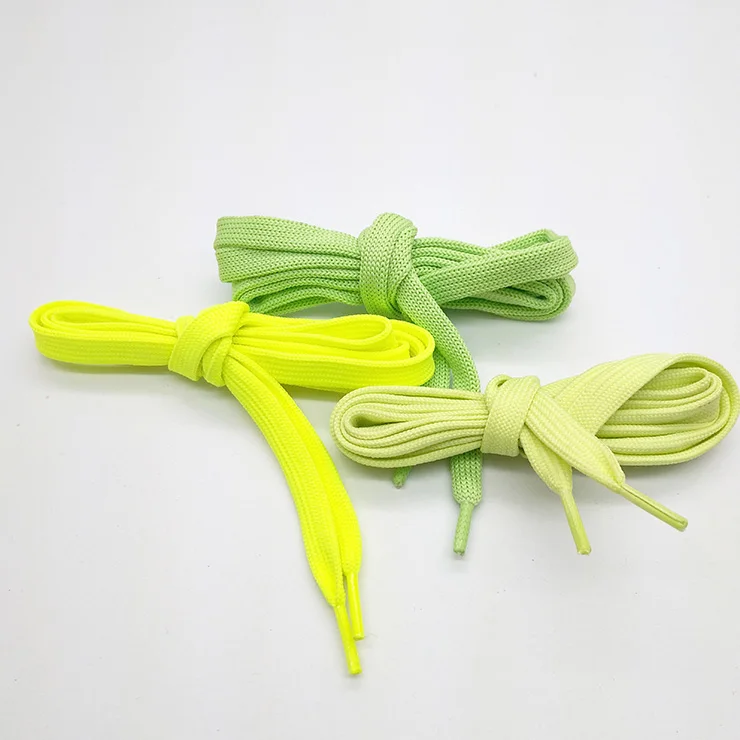 High Quality Custom Color Flat Recycle Polyester Shoe Laces