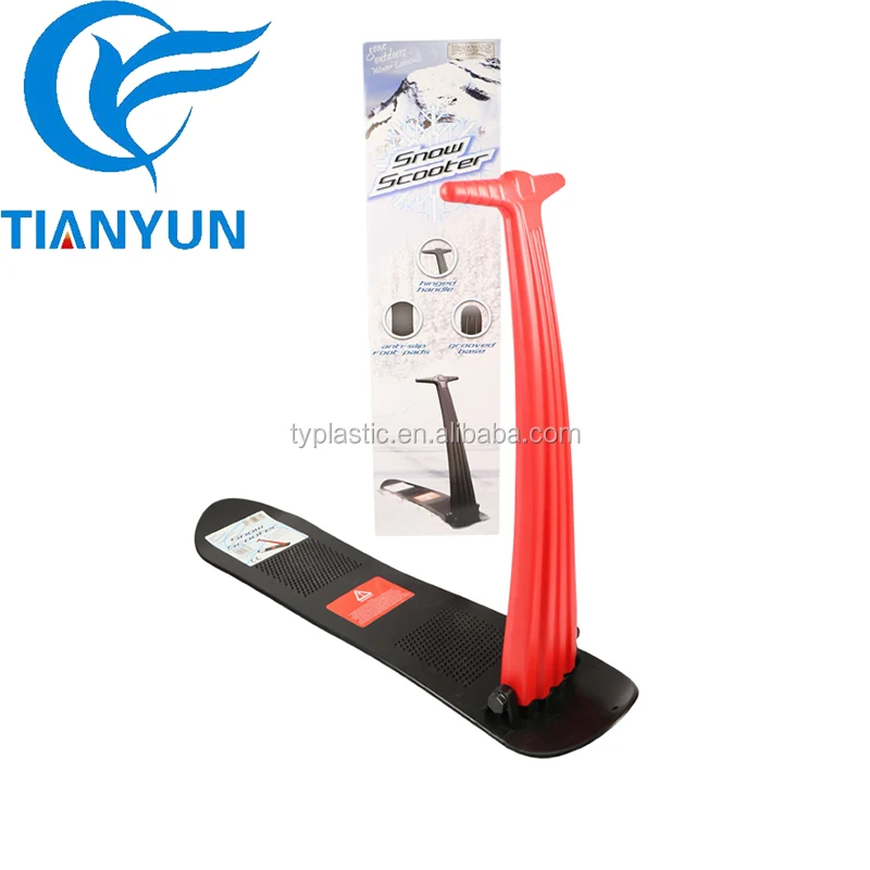 2021 Winter Toys Kids Plastic Snow Ski Scooter Sled with Metal Screw