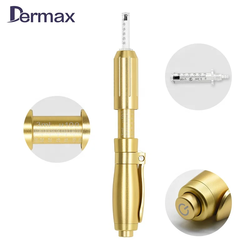 Gold Anti Wrinkle crosslinked ha 2 ml derm hyaluronic injector for hyaluronic pen with CE/ISO