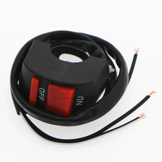 Electric car motorcycle double flash switch headlamp LED horn flout refit switch car faucet handle button