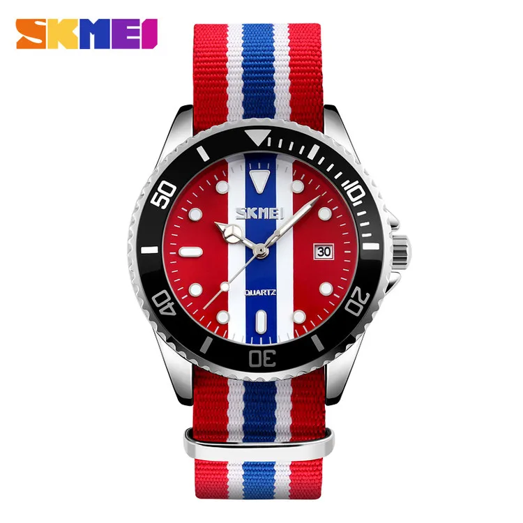 Skmei 9133 japan movt men fashion quartz style nylon strap watch