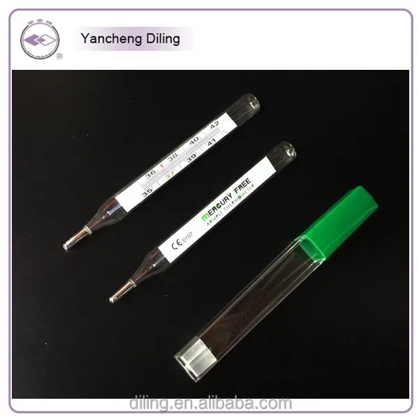flat glass armpit oval mercury free thermometers for hospital clinical use