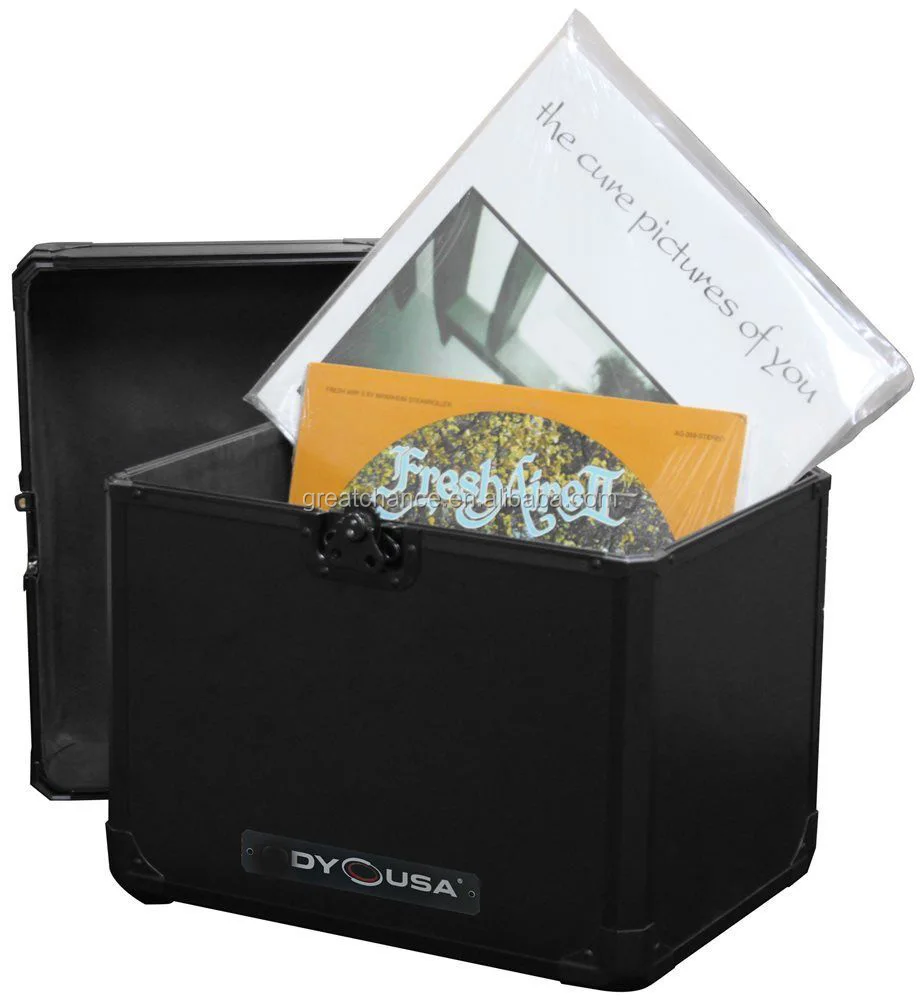 12 In Vinyl LP Record Road Case Blk - New