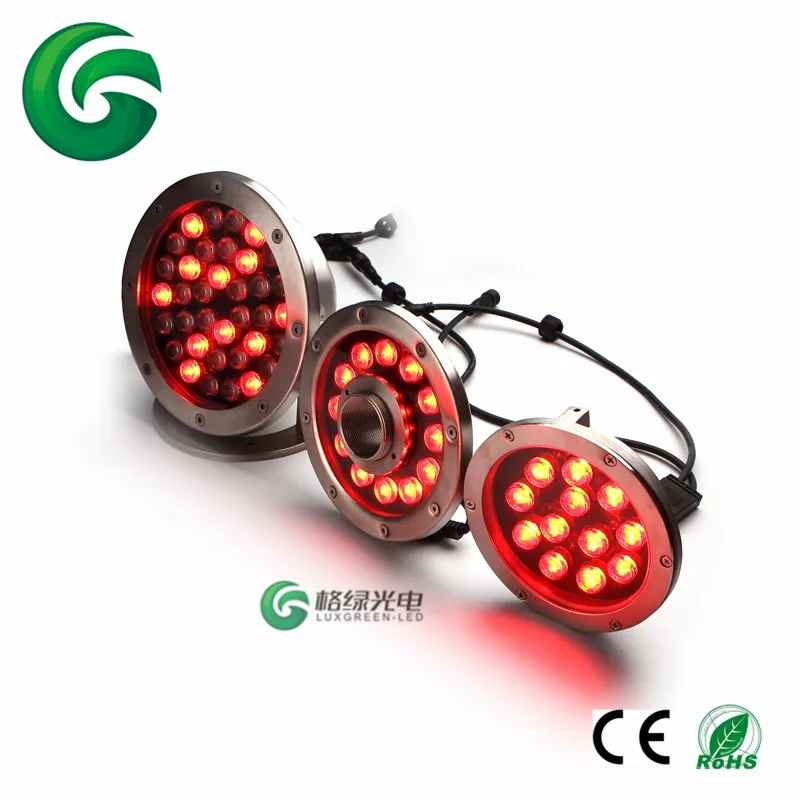 CE&ROHS DC24V  IP68 led super bright RGB 3in1 dmx 512 swimming pool led light underwater light