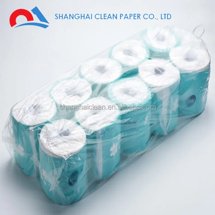 100% Recycle Pulp White Tissue Roll Natural Paper Napkin 2 Ply 300 Sheets Tissue Paper Custom Embossing Toilet Paper