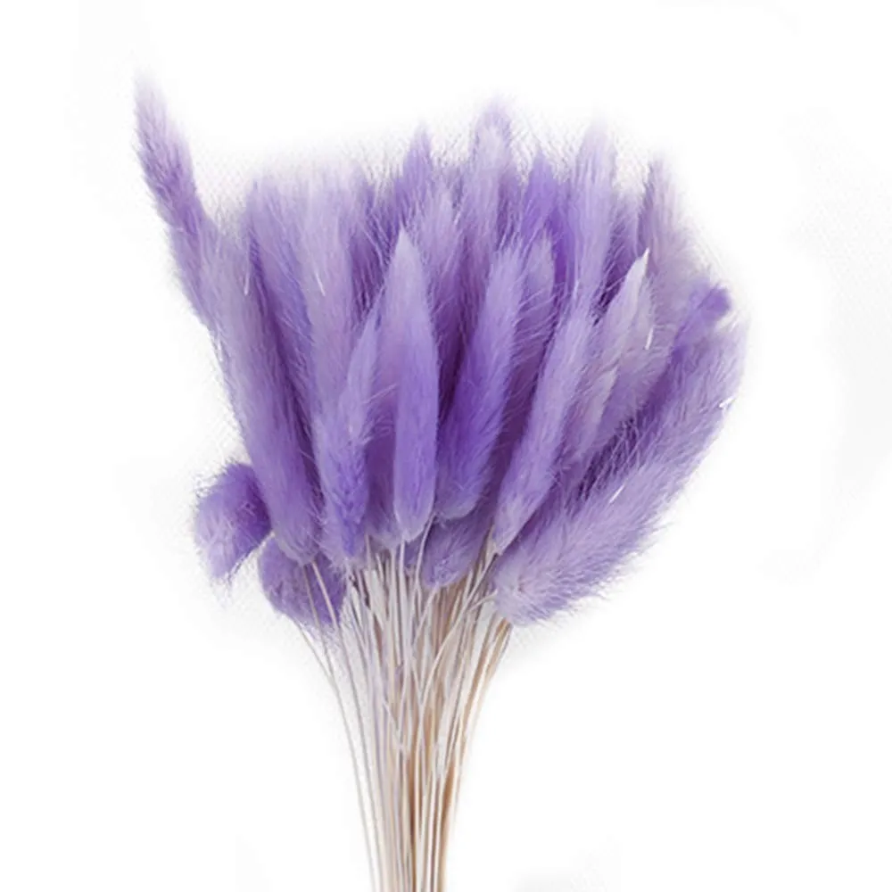 Preserved Eternal Forever Flowers Dried Rabbit Tail Grass Dry Lavender Flower Grass For Decoration