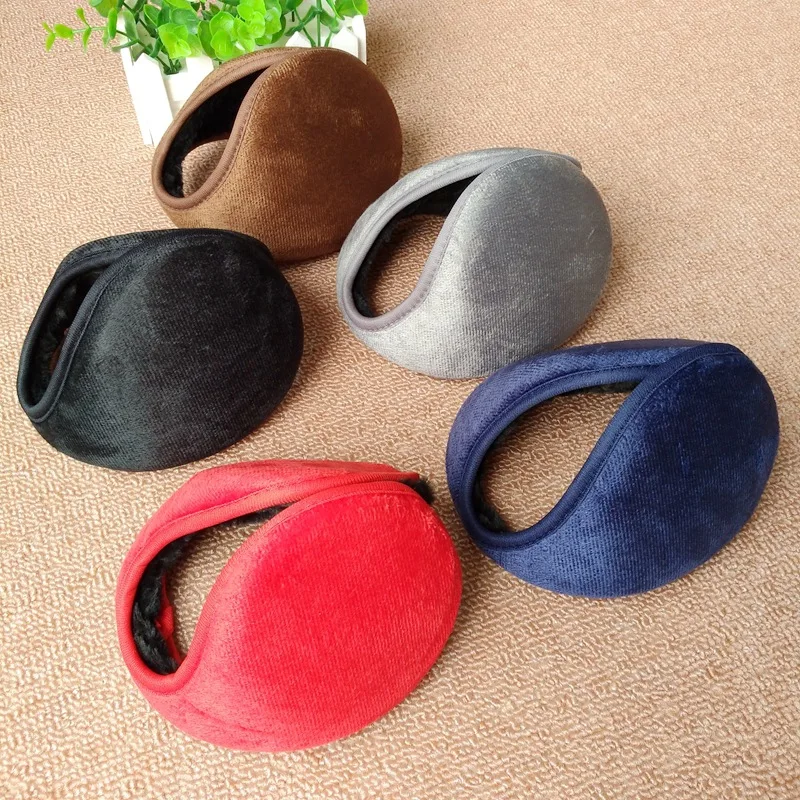 Custom Logo Simple Design Polar Fleece Earmuff Winter Windproof Fur Earwarmers