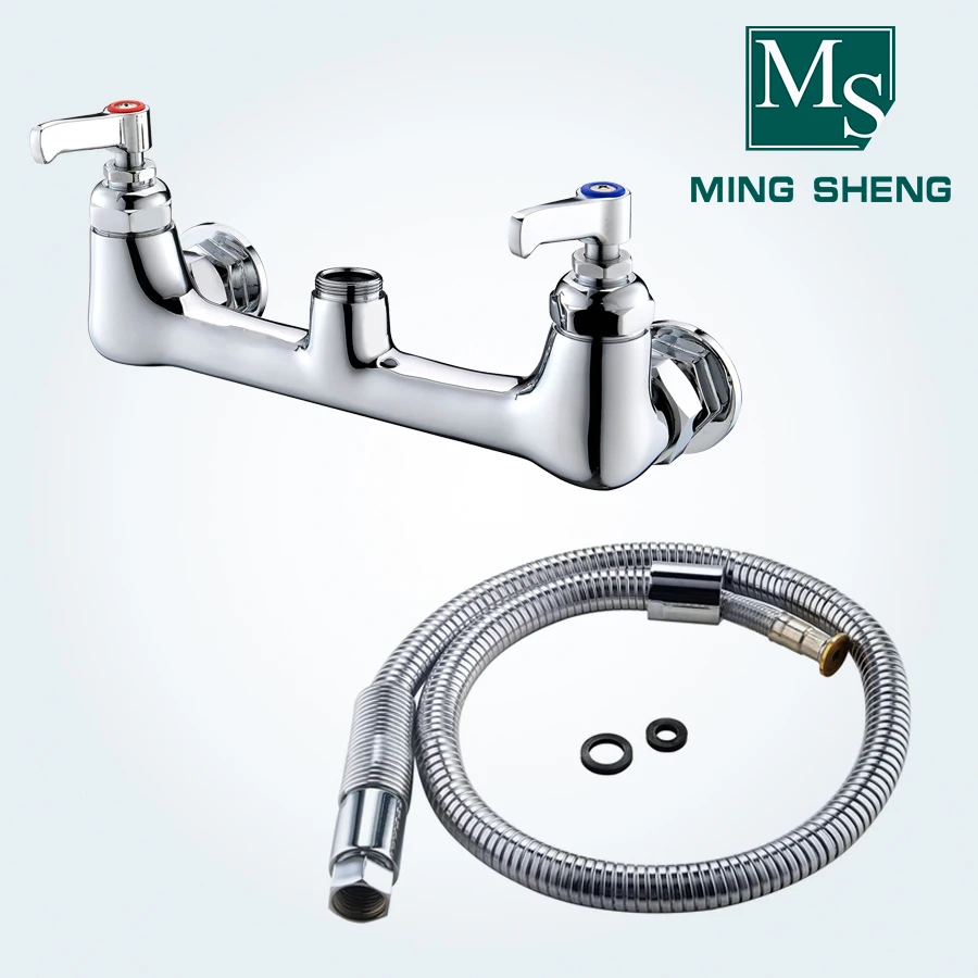 Wall Mount Pull Out Spray Pre Rinse Tap Commercial Kitchen Sink Mini Pre rinse faucet with Swing Nozzle
