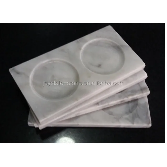 Marble base custom cup mats marble tray for wine glass marble candle holder copper candle holder