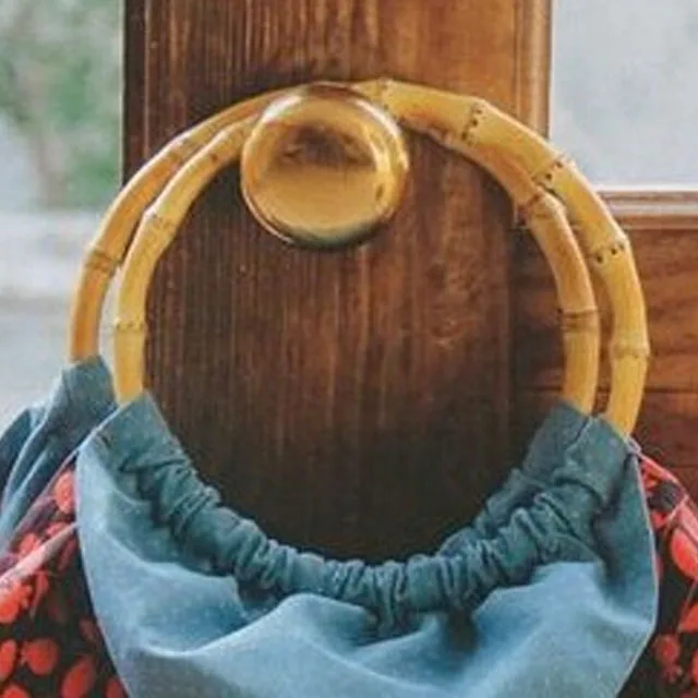 natural bamboo root, bamboo whip Fashionable bamboo ring, handbag pull ring,