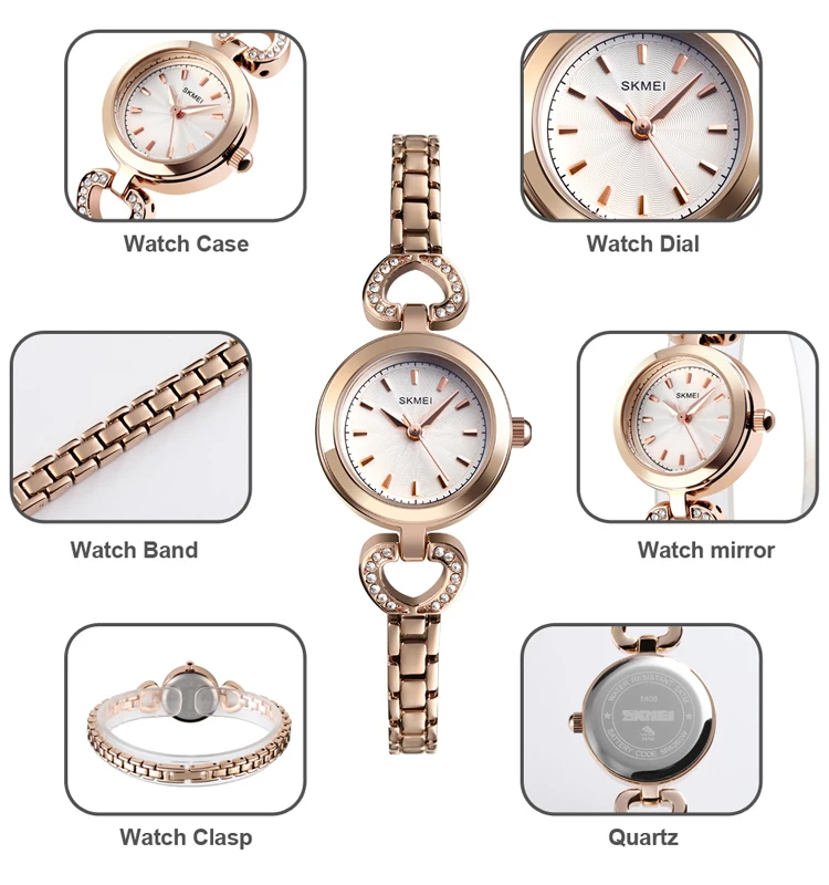 SKMEI 1408 luxury watch brands best watch women quartz wristwatches