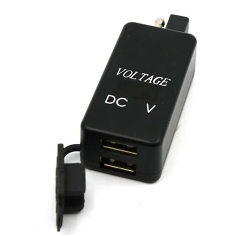 Dual USB Port 12V Waterproof Motorbike Motorcycle Handlebar Charger Adapter Power Supply Socket for Phone GPS MP4